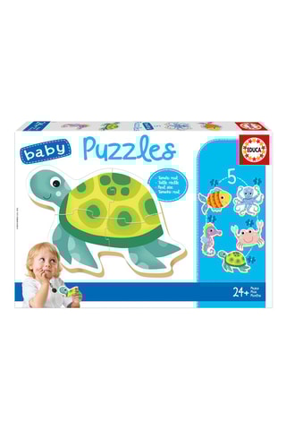 5 puzzles animais aquáticos - 21 peças - A partir dos 2 anos