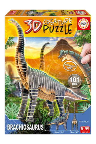 Puzzle 3D Braquiossauro - 101 peças - A partir dos 6 anos