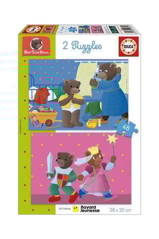 2 puzzles Pequeno Urso - 2 x 48 peças