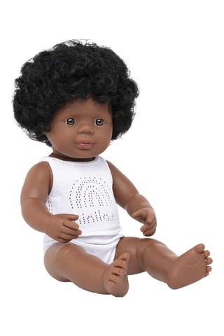 Boneca bebé afro-americana - A partir dos 10 meses