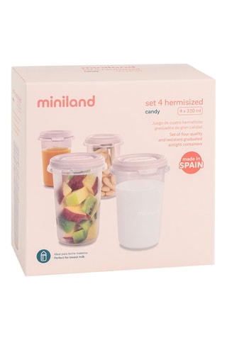 4 caixas de conservação herméticas - 4 x 330 ml - A partir do nascimento