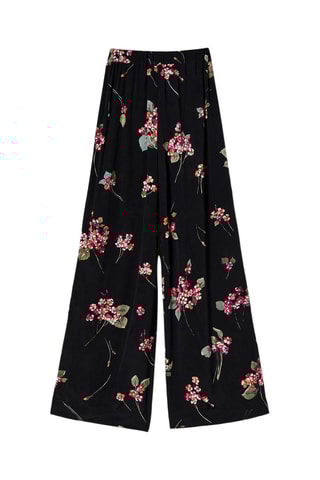 Pantalón palazzo de tiro alto - Negro