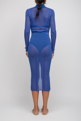 Vestido-camisa - Azul-escuro