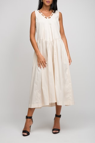 Vestido midi - Rosa-maquilhagem