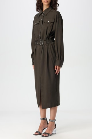 Vestido-camisa - Verde-escuro