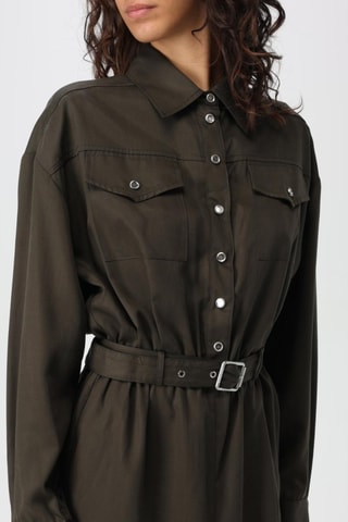 Vestido-camisa - Verde-escuro