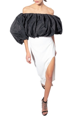 Vestido midi - Blanco