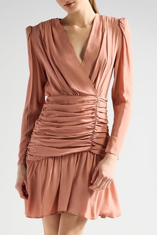 Vestido evasé - Rosa