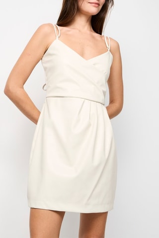 Vestido estilo patinadora Bege