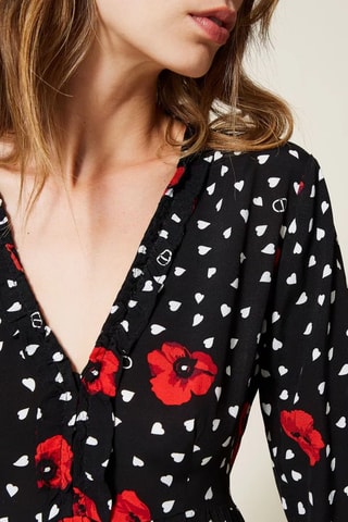 Vestido estilo patinadora - Preto