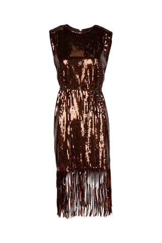 Vestido recto - Marrón