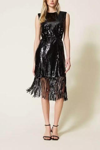 Vestido direito - Preto