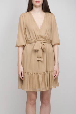 Vestido curto - Bege