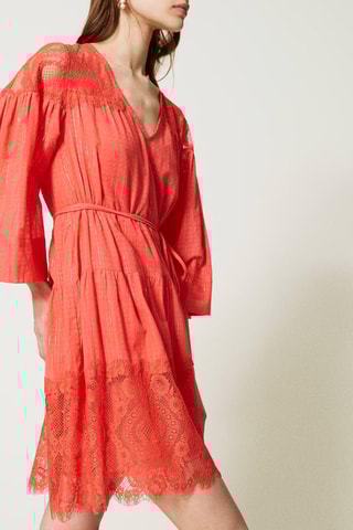 Vestido estilo patinadora - Coral