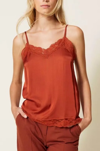 Camisola interior - Vermelho-tijolo