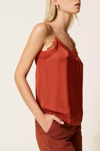 Camisola interior - Vermelho-tijolo