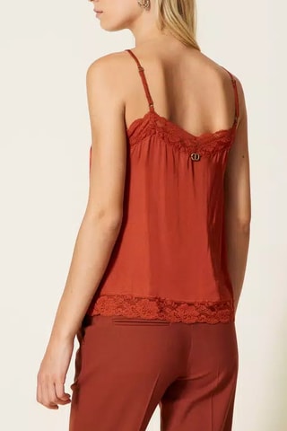 Camisola interior - Vermelho-tijolo