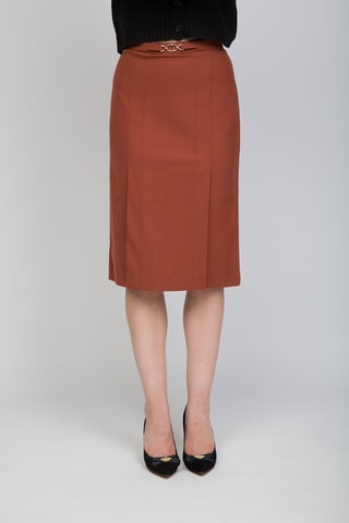 Saia direita - Vermelho-tijolo