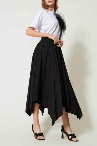 Saia plissada - Preto