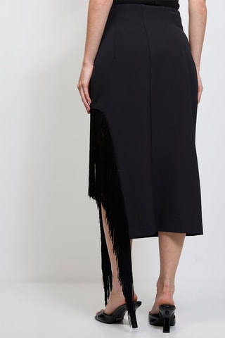 Falda midi - Negro