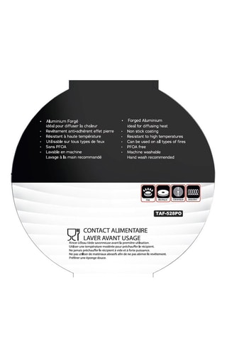 Koekenpan van Gesmeed Aluminium met Marmeren Bekleding Silver - 28 cm