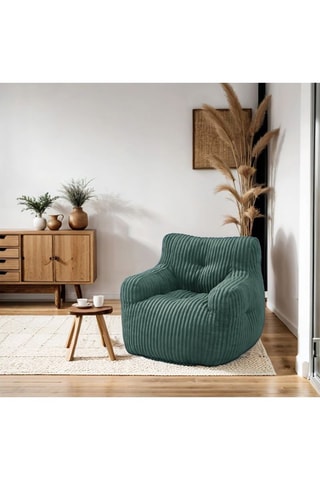 Pouf Luffy - Vert - En velours côtelé