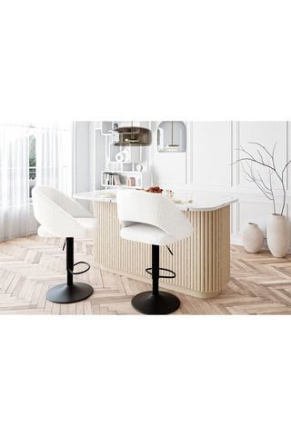 2 tabourets Lenny - 50 x 87/107,5 x 50 cm