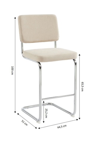 2 tabourets Jack - 44,5 x 100 x 51 cm