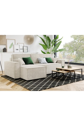 Canapé d'angle réversible convertible Mira - 
Beige