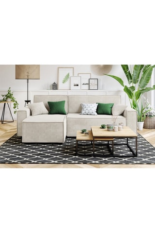 Canapé d'angle réversible convertible Mira - 
Beige