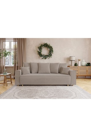 Canapé convertible Chartrons - Grège - 3 places - En velours côtelé