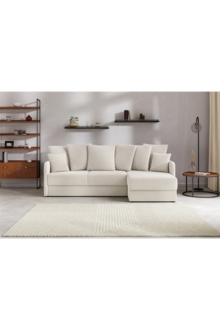 Canapé d'angle réversible convertible Luka - 
Beige