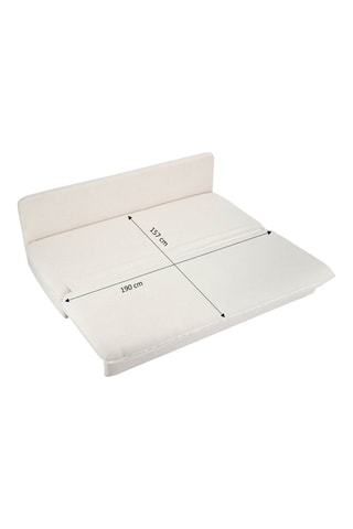 Banquette droite convertible Noma - Grège - 3 places - En tissu bouclette