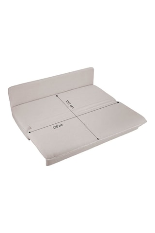 Banquette droite convertible Noma - Taupe - 3 places - En tissu bouclette