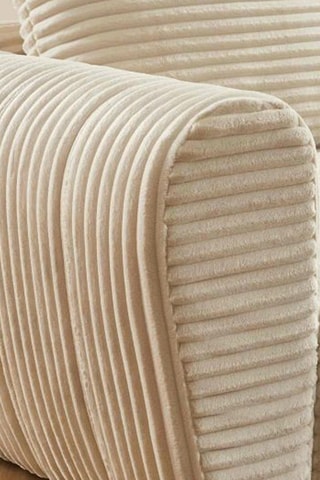 Canapé Loic - Beige - 3 places - En velours côtelé