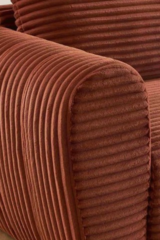 Canapé Loic - Terracotta - 3 places - En velours côtelé