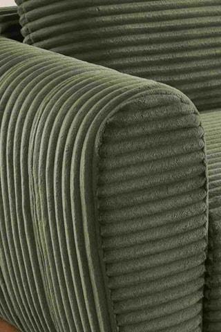 Canapé Loic - Vert - 3 places - En velours côtelé