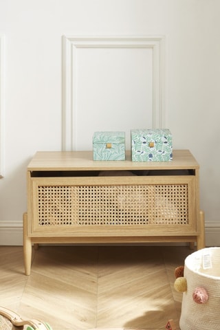 Coffre de rangement en rotin 1 tiroir Pablo - 74 x 47,5 x 40 cm