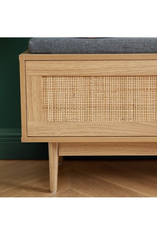 Banc à chaussures 1 abattant Amana - Imitation bois et anthracite