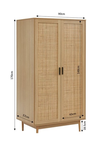 Armoire 2 portes Amana - Imitation bois