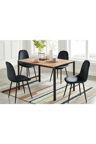 4 chaises Lena - 
Noir