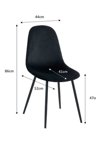 4 chaises Lena - 
Noir