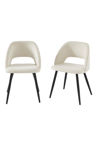 2 chaises Vintage - 
Beige et noir