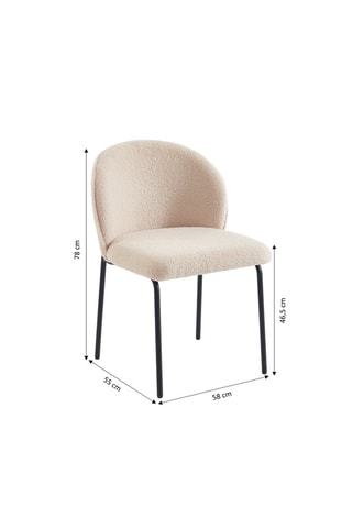 2 chaises Zana - 58 x 78 x 55 cm