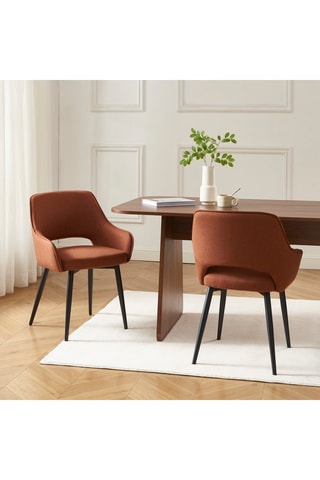 2 fauteuils Unni - Rouge brique - En polyester