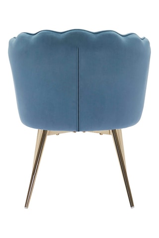 Fauteuil Callista - Bleu - En tissu velours