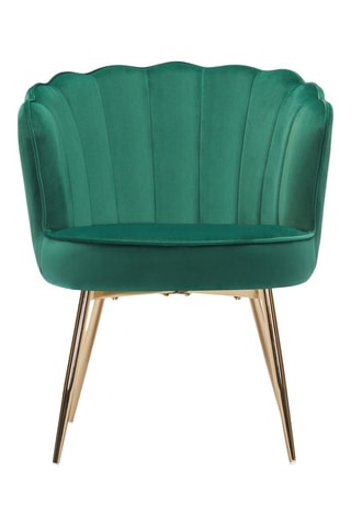 Fauteuil Callista - Vert - En tissu velours