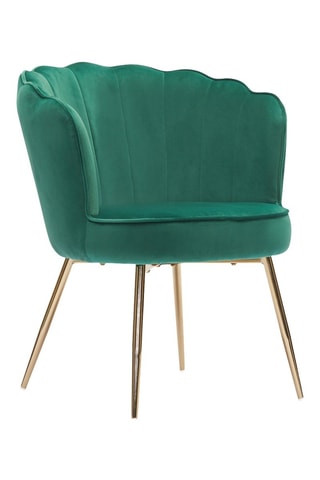 Fauteuil Callista - Vert - En tissu velours