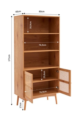 Bibliothèque Inès - 80 x 40 x 171 cm