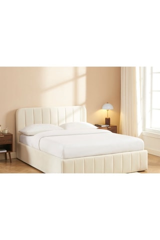 Lit-coffre avec sommier en bois Simi - Couchage 140 x 190 cm